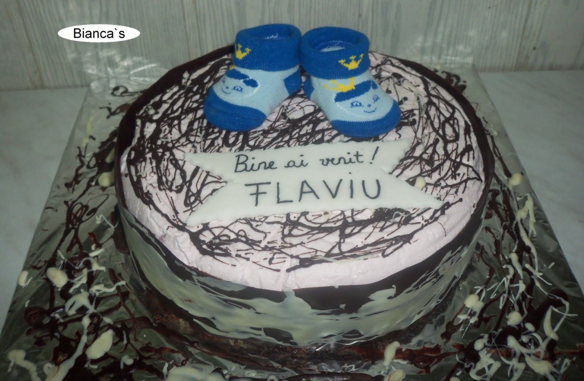 Tort cu bordura ciocolata-Flaviu