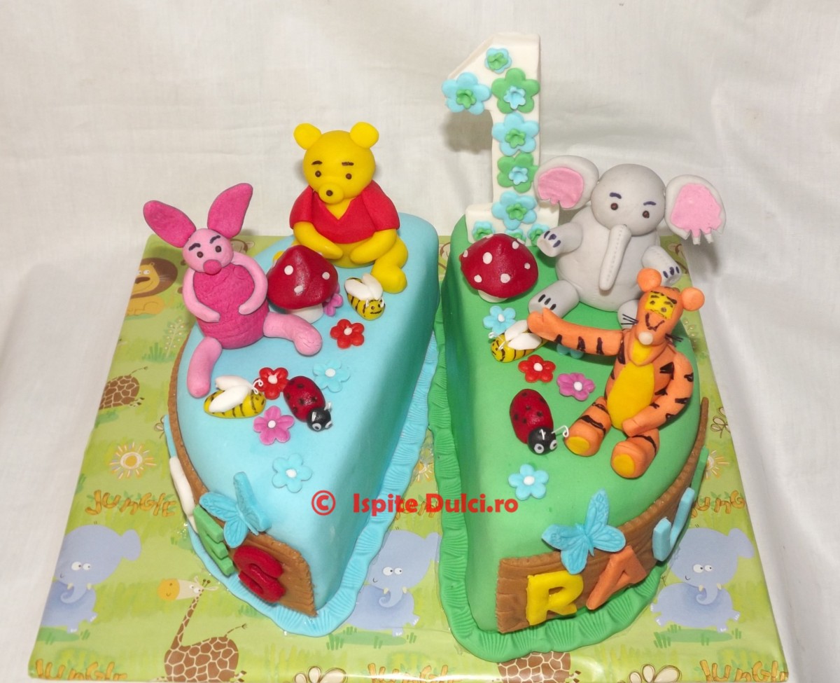Tort Winnie the Pooh pentru gemeni