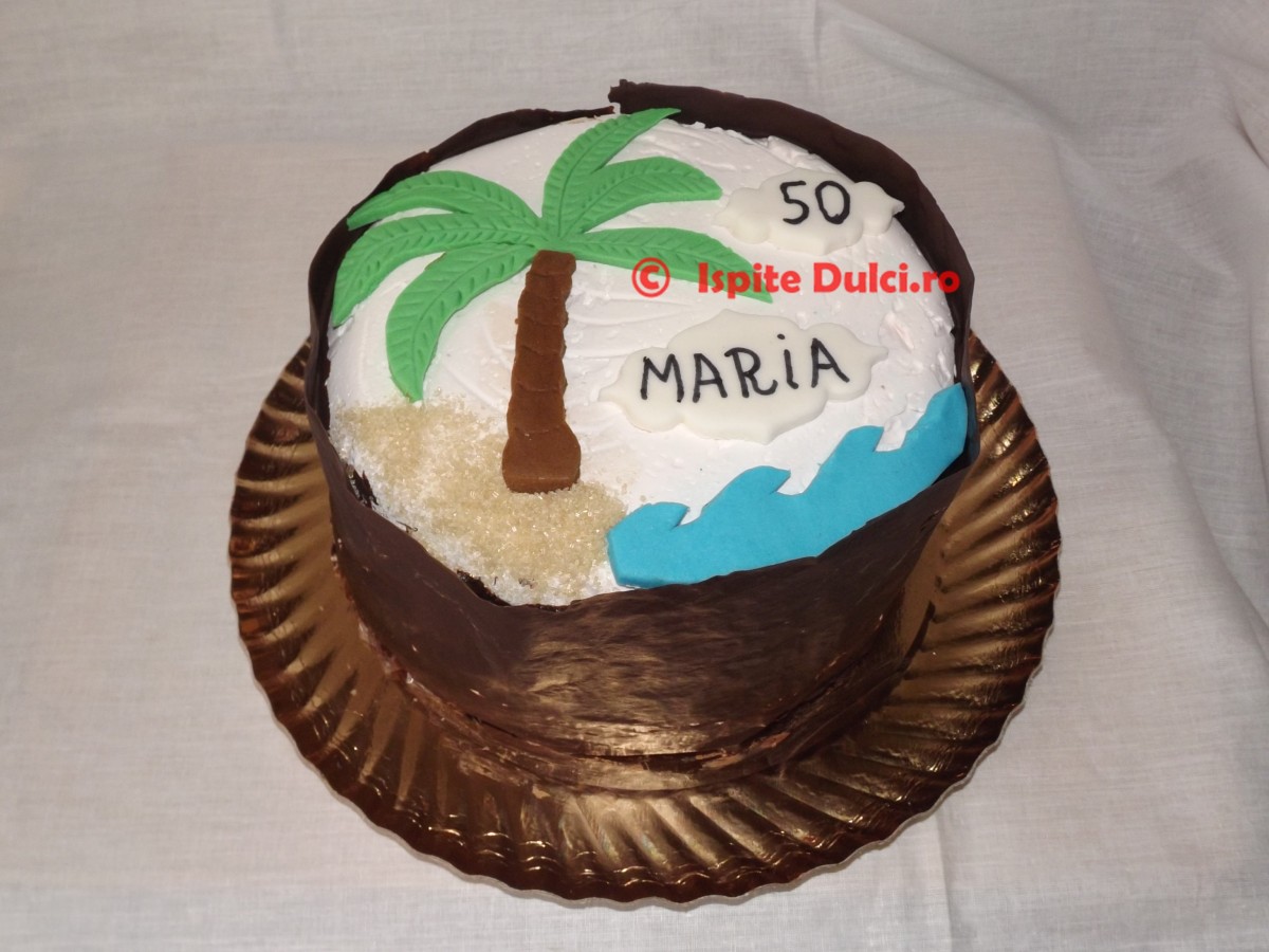Tort cu palmier si mare