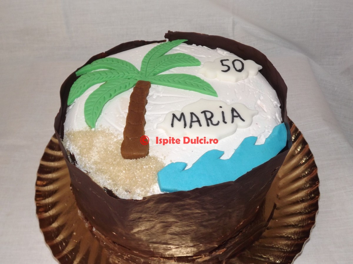 Tort cu palmier si mare