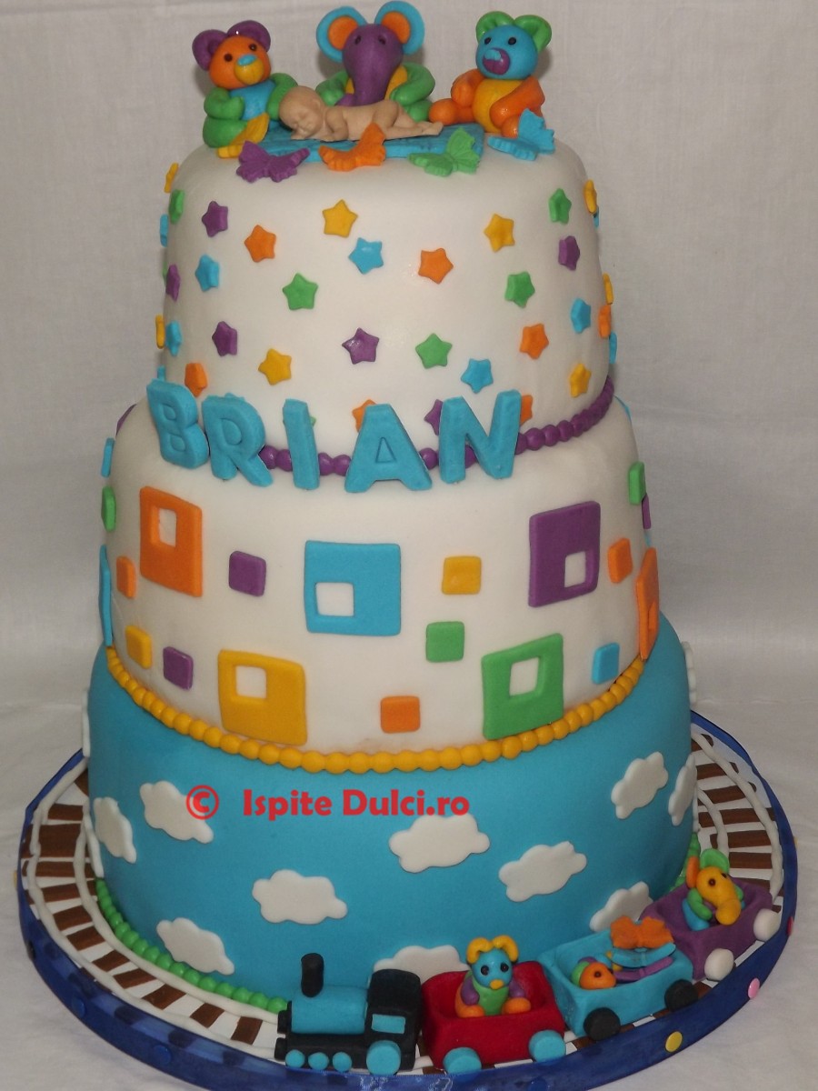 Tort de botez cu trenulet