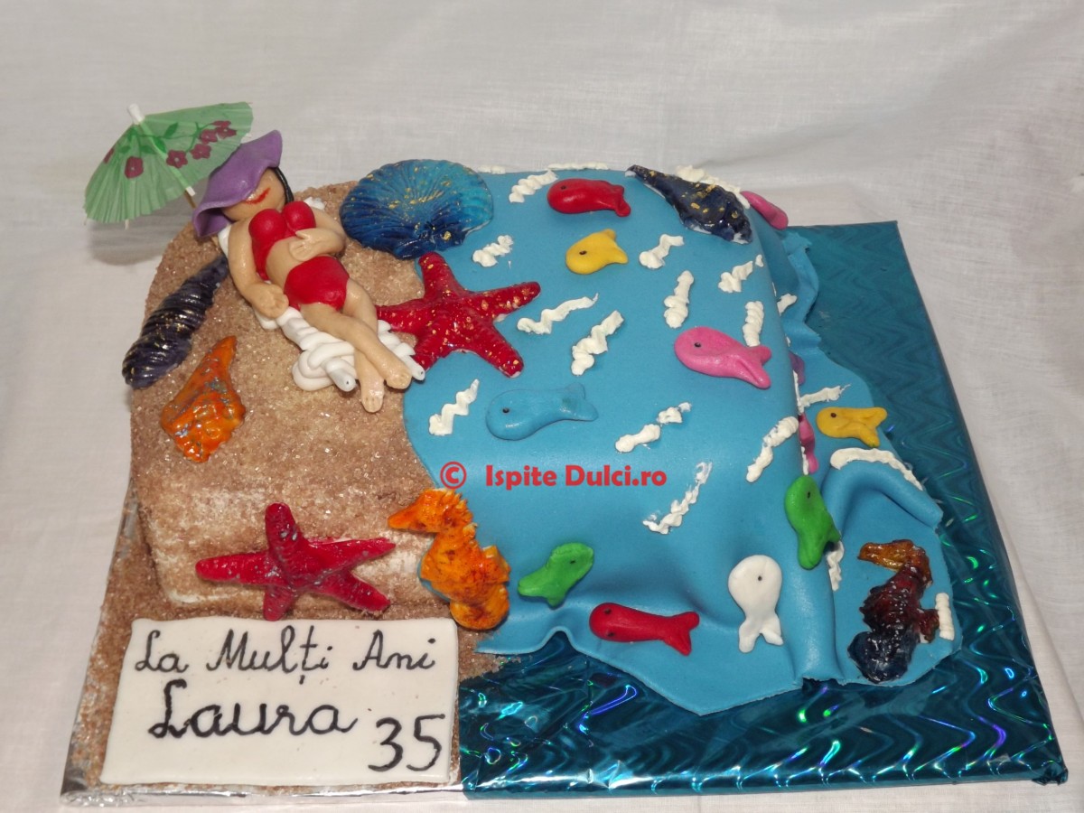 Tort cu plaja  pentru Laura