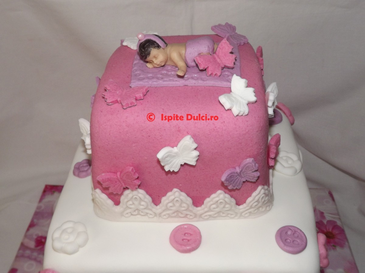 Tort de botez cu ingerasi