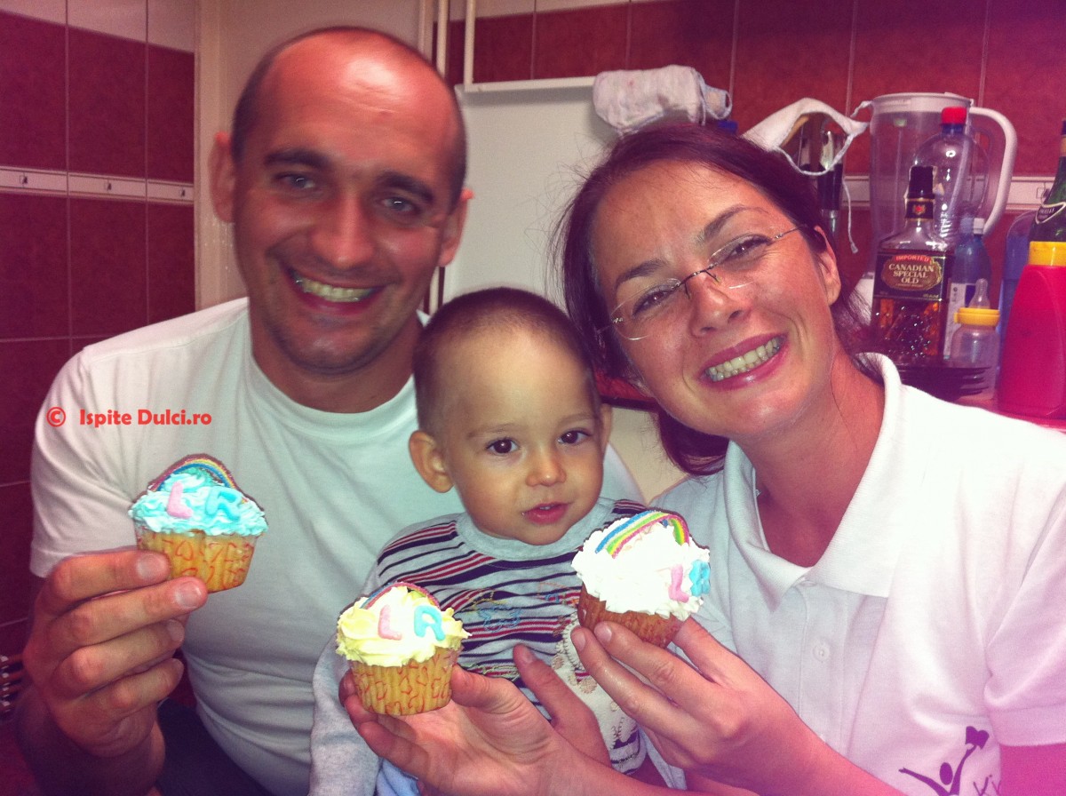 Muffins (briose) curcubeu