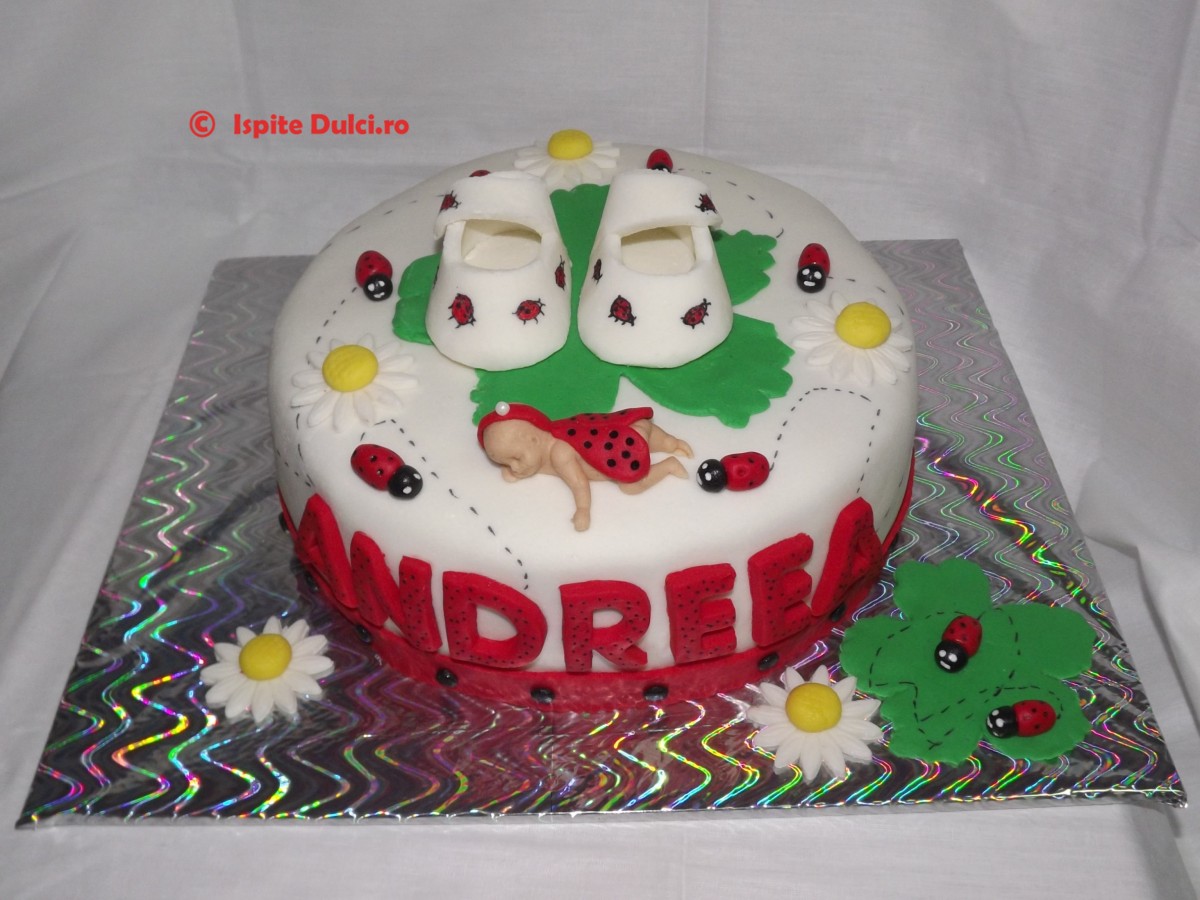 Tort de botez cu buburuze