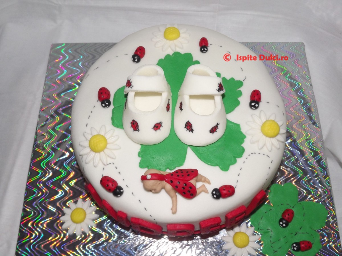 Tort de botez cu buburuze