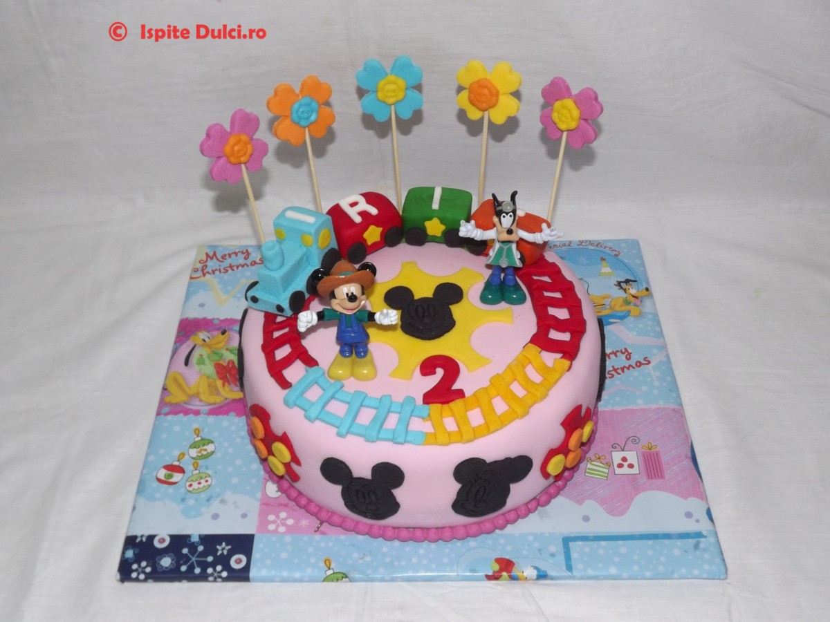 Tort cu tren si Mickey pentru Iris