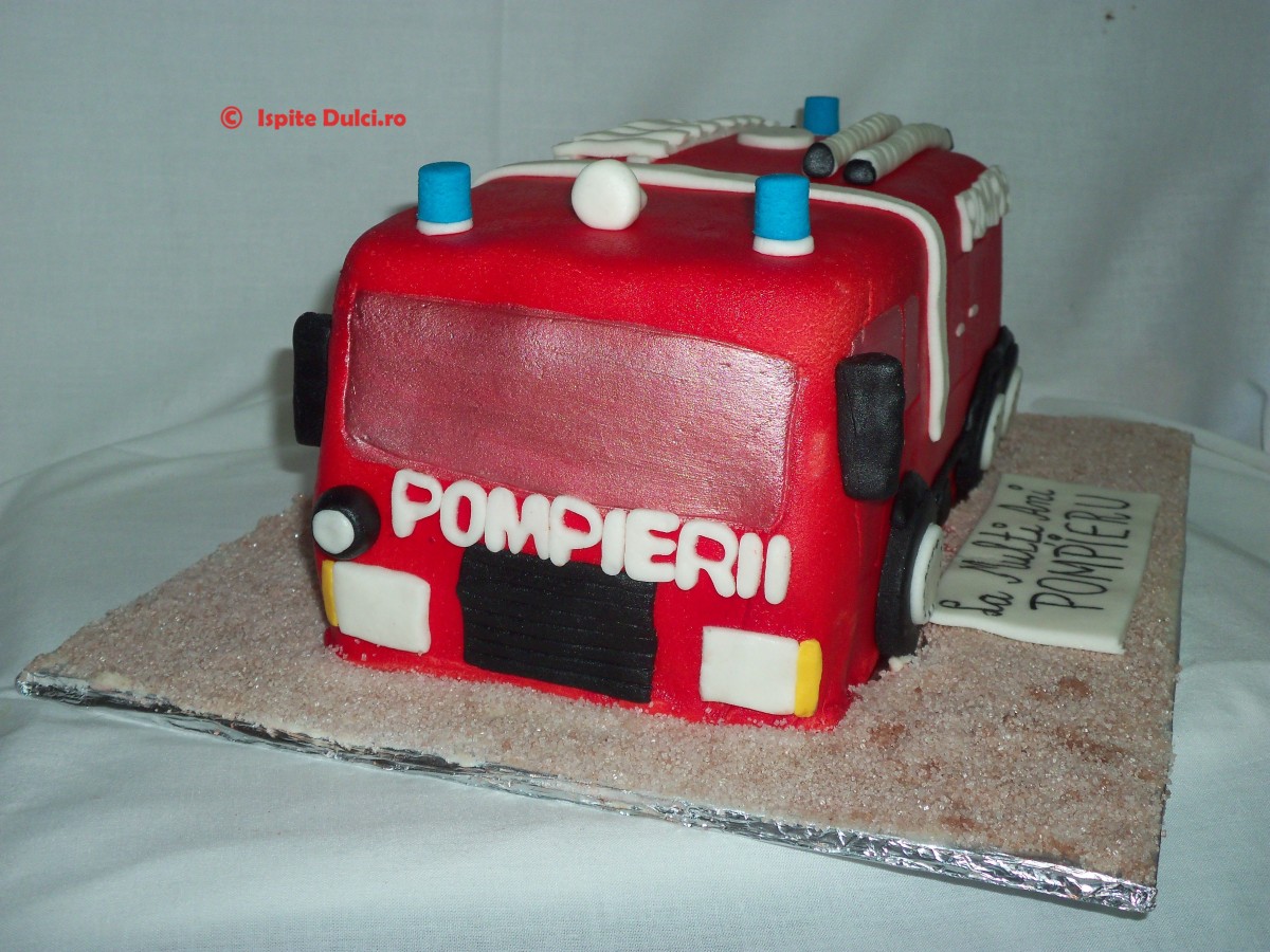 Tort masina de pompieri pentru Ghita