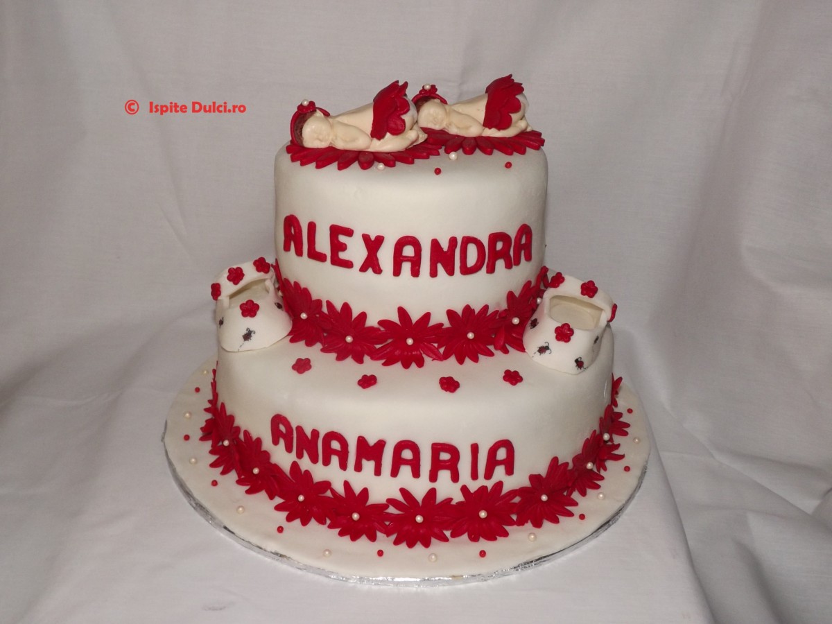 Tort de botez pentru Anamaria si Alexandra