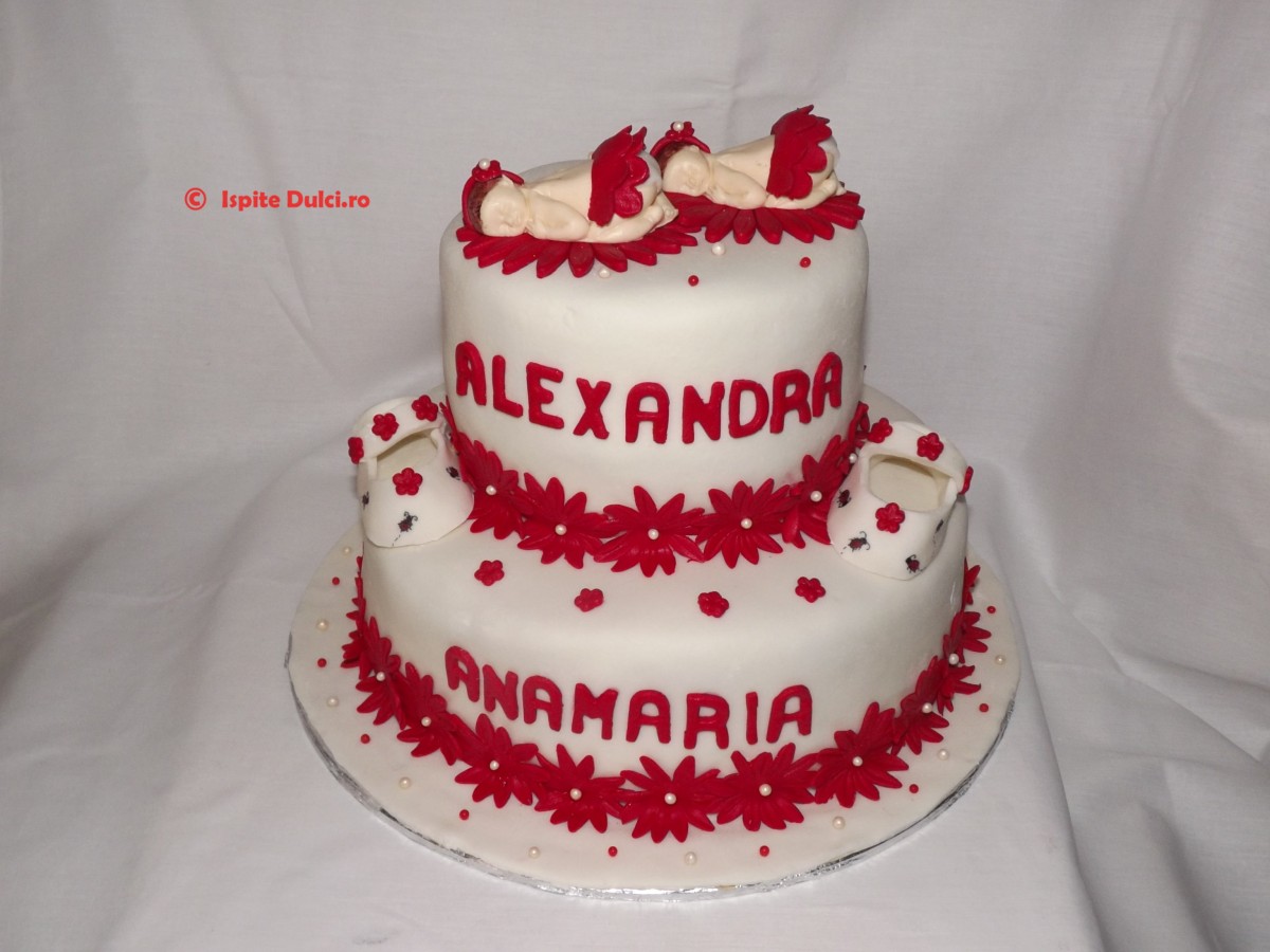 Tort de botez pentru Anamaria si Alexandra