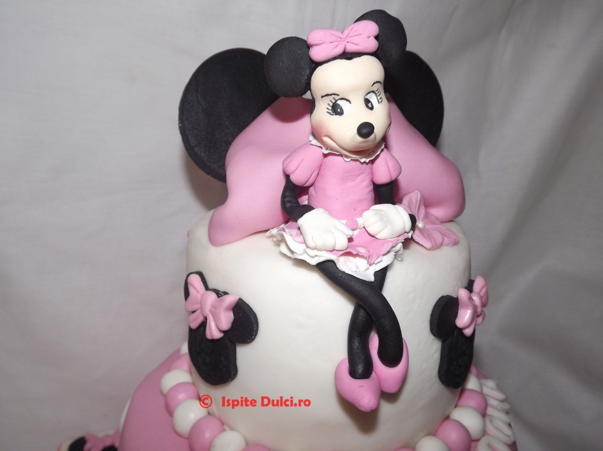 Tort de botez cu Minnie pentru Ilinca