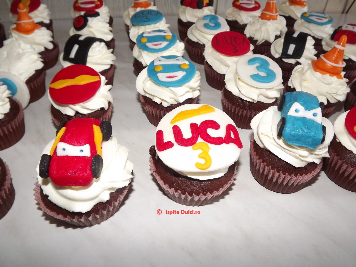 Cupcakes cu tema Cars pentru Luca