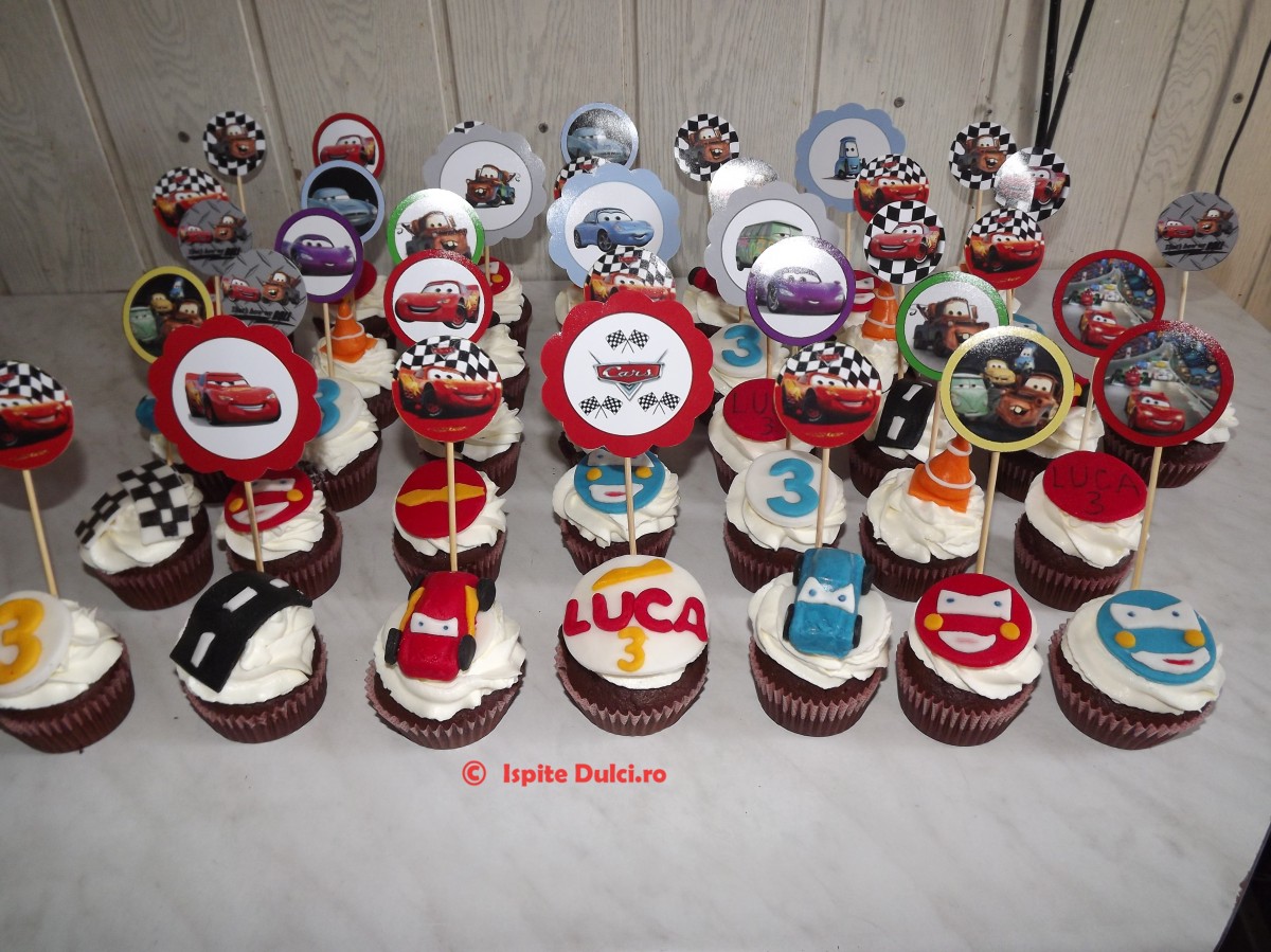 Cupcakes cu tema Cars pentru Luca