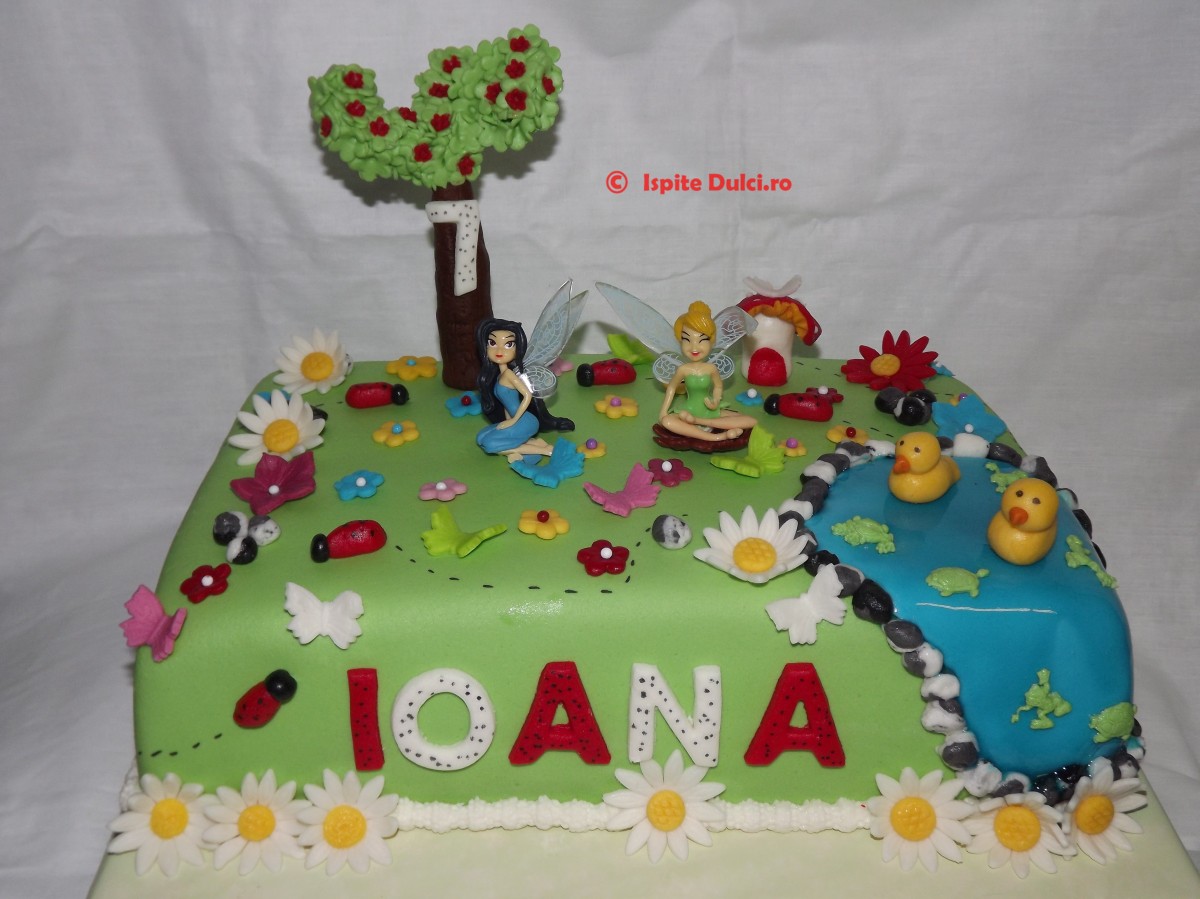 Tort vesel cu Clopotica si Boare Aurie pentru Ioana