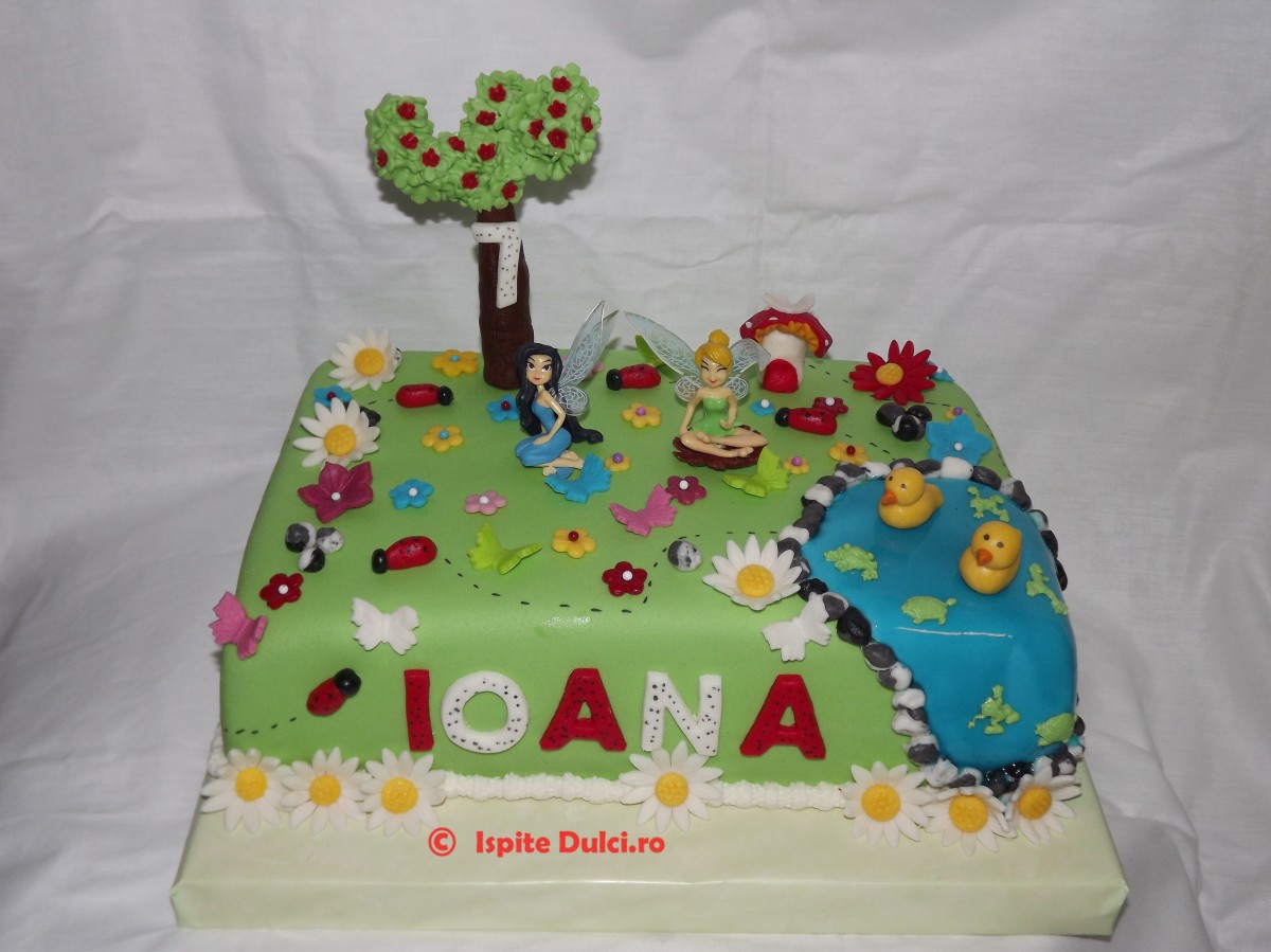 Tort vesel cu Clopotica si Boare Aurie pentru Ioana