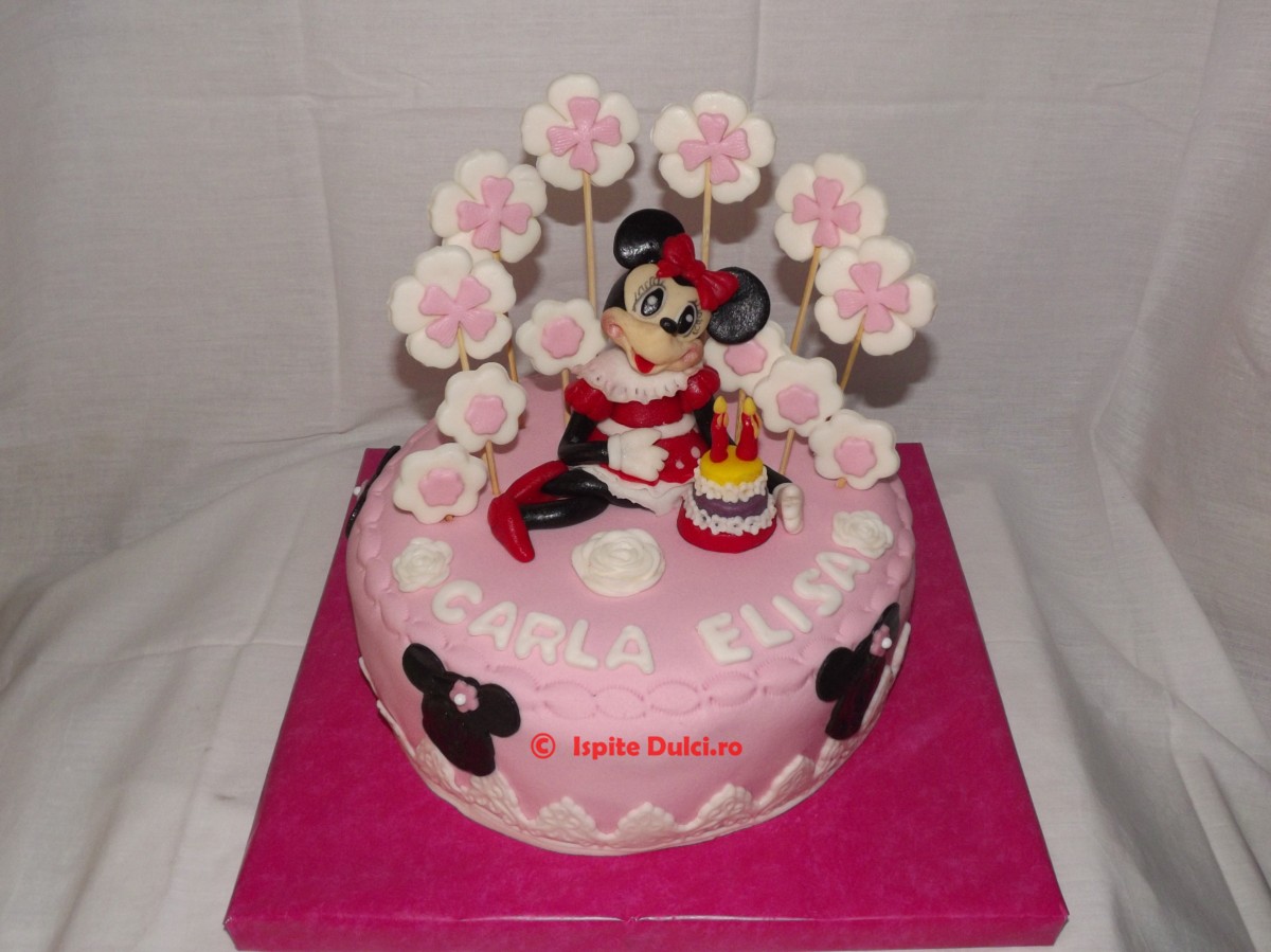 Tort cu Minnie Mouse pentru Carla Elisa