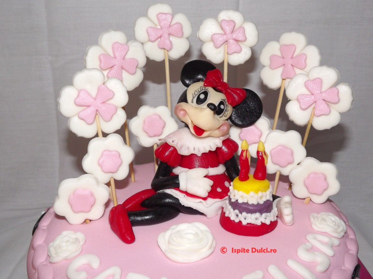 Tort cu Minnie Mouse pentru Carla Elisa