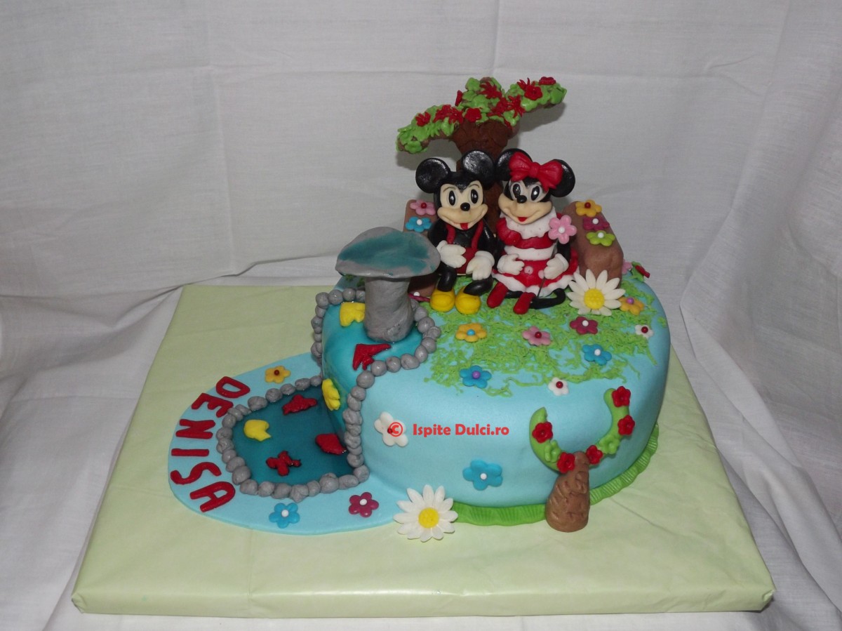 Tort cu Mickey si Minnie pentru Denisa