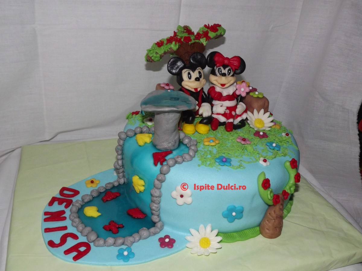 Tort cu Mickey si Minnie pentru Denisa