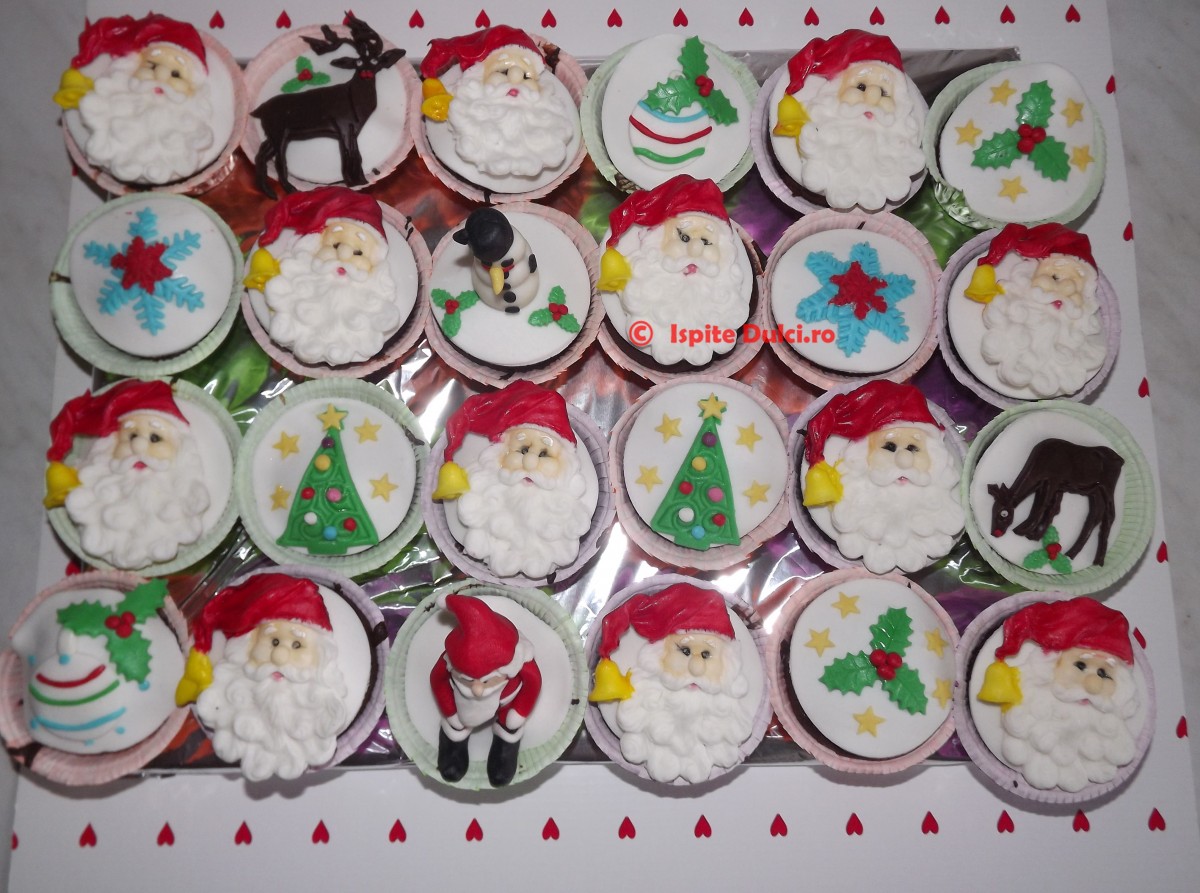 Cupcakes decorate de Craciun