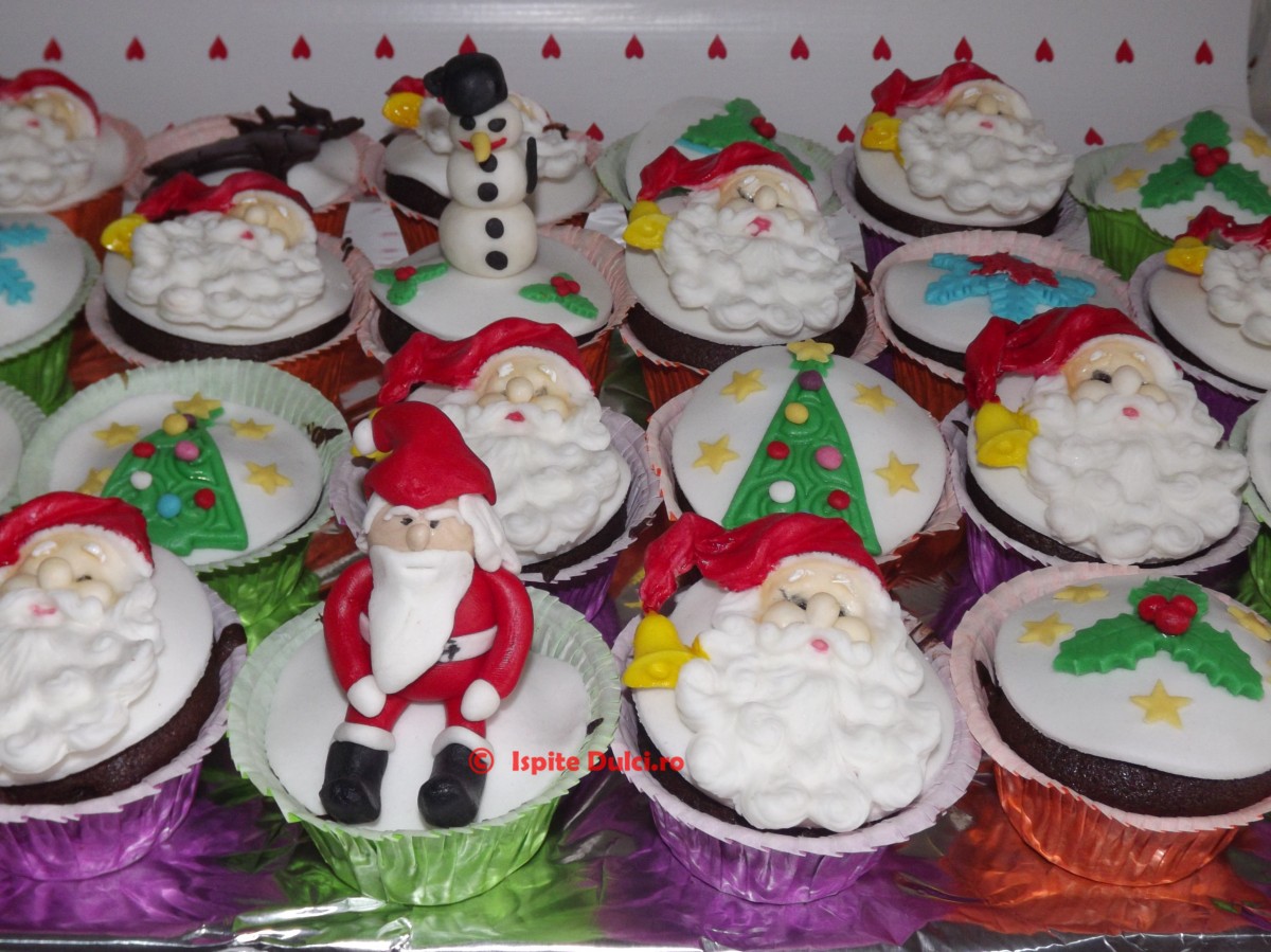 Cupcakes decorate de Craciun