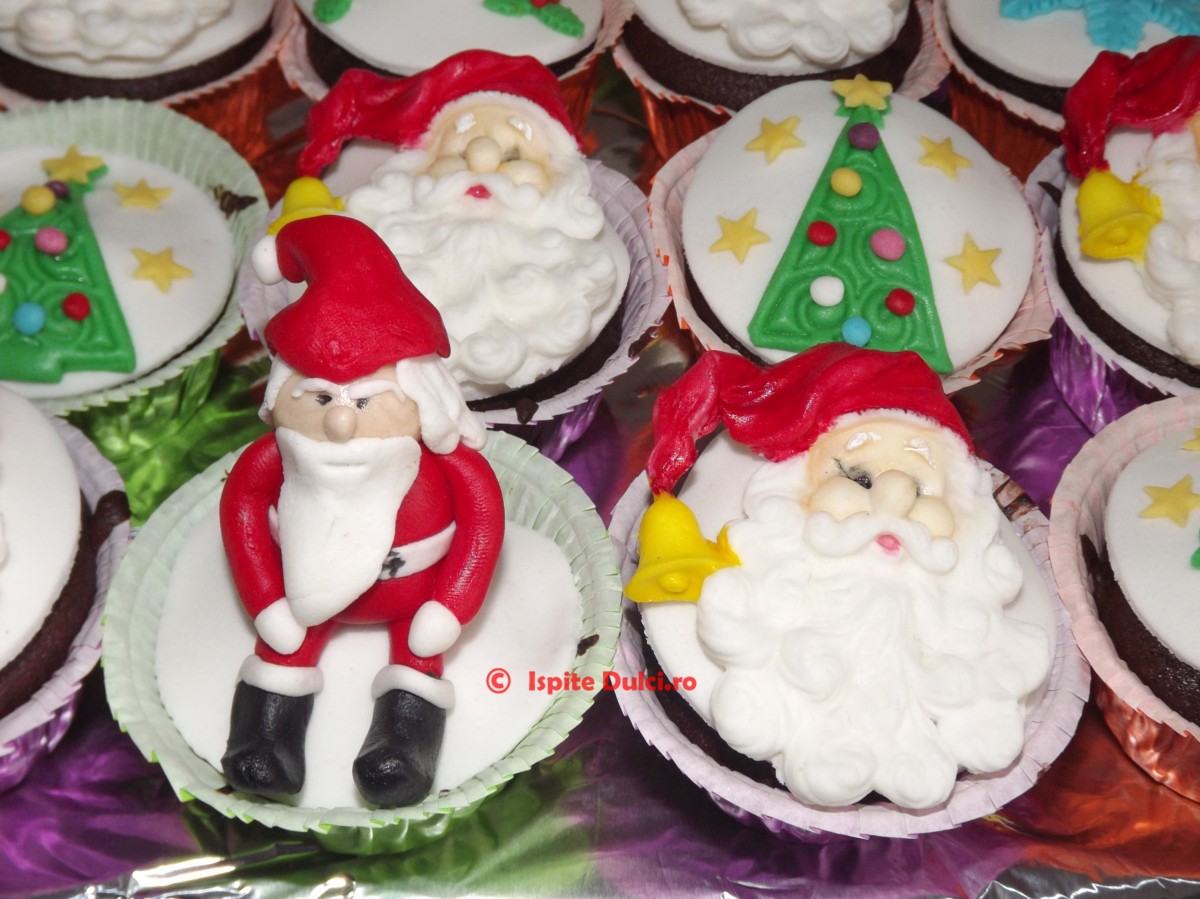 Cupcakes decorate de Craciun
