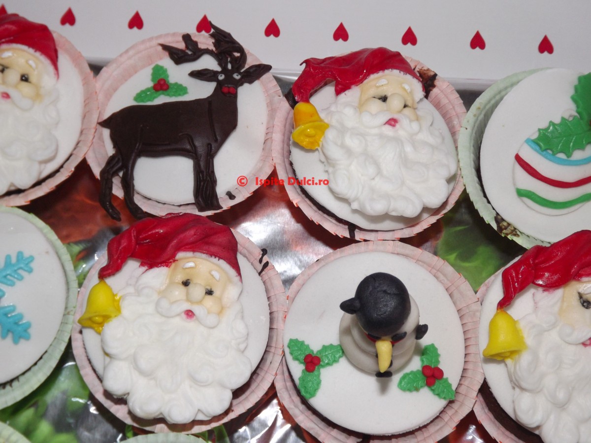 Cupcakes decorate de Craciun