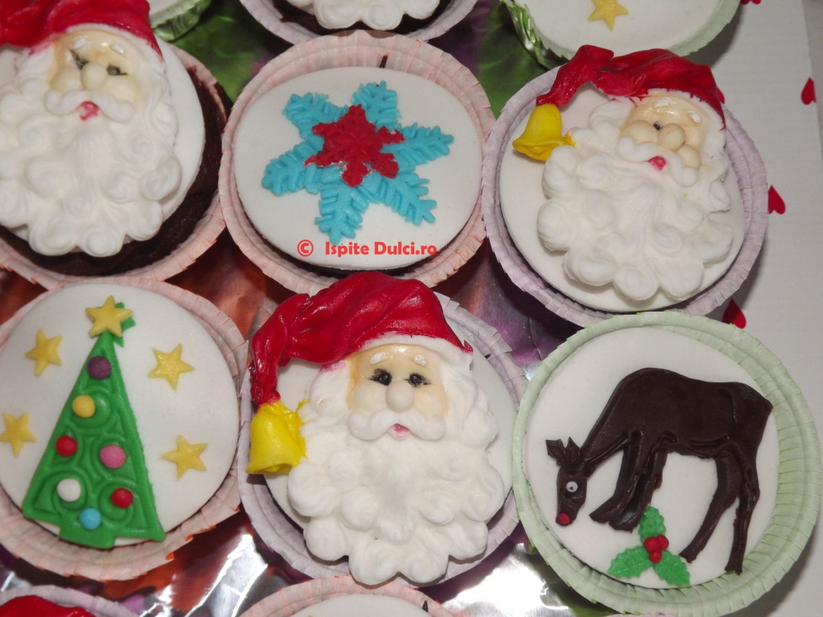 Cupcakes decorate de Craciun