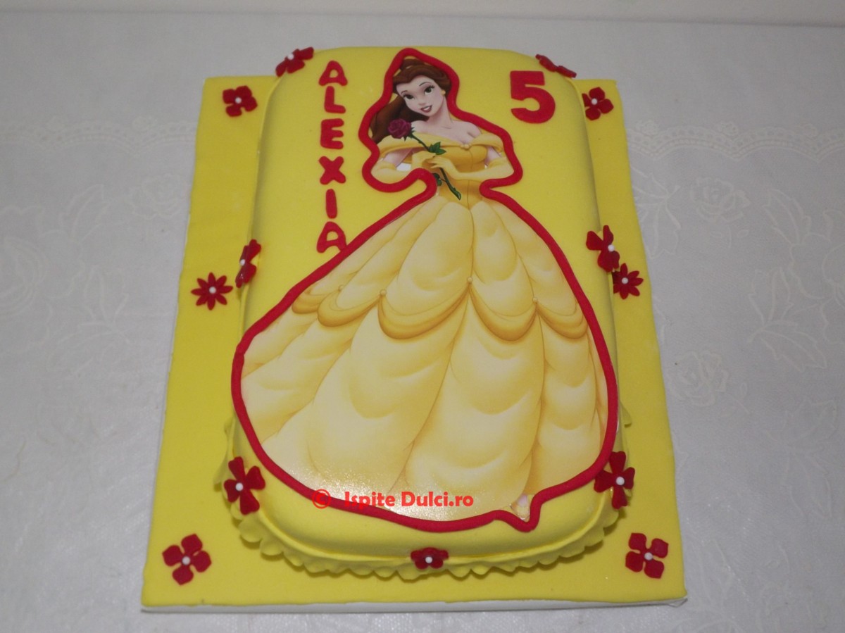 Tort printesa Belle pentru Alexia