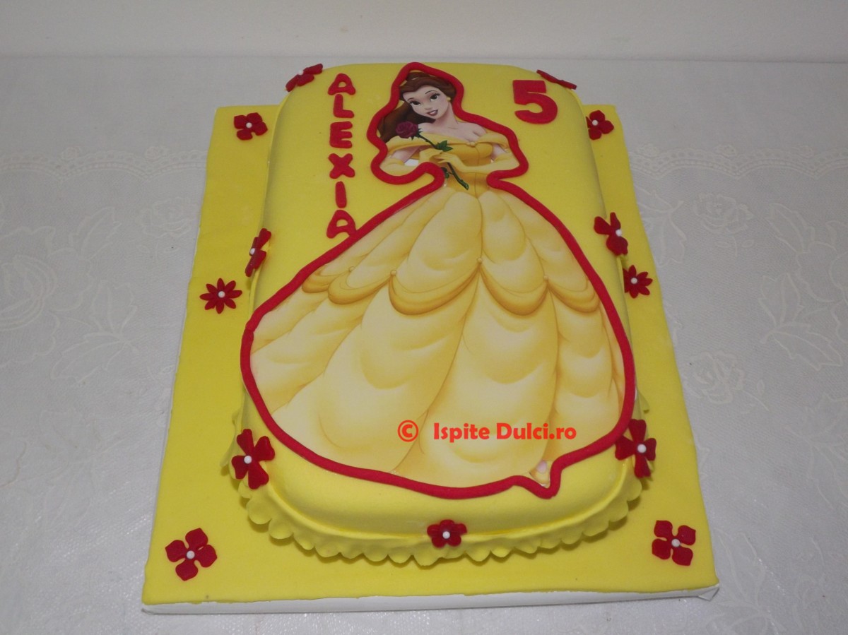 Tort printesa Belle pentru Alexia