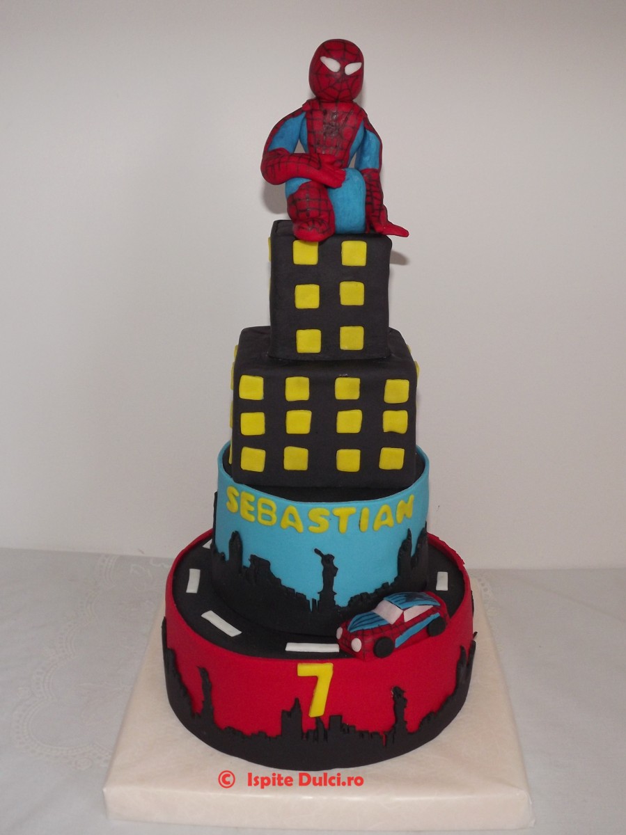 Tort spiderman pentru Sebastian