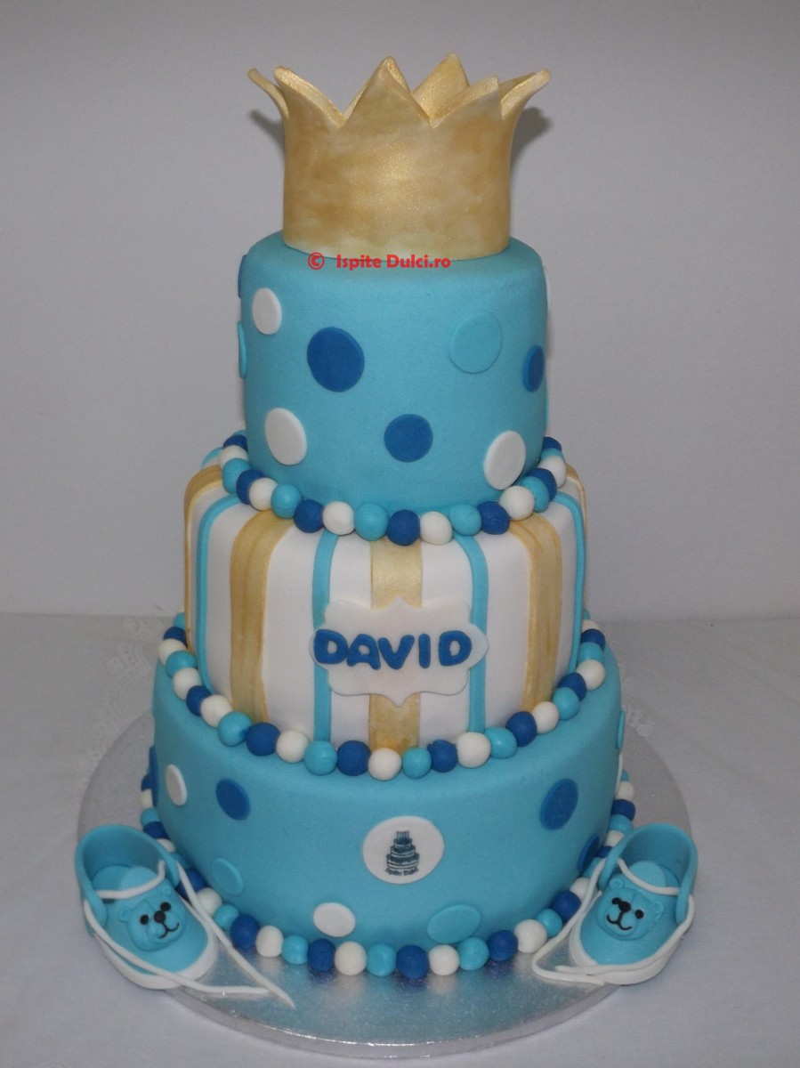 Tort de botez pentru David