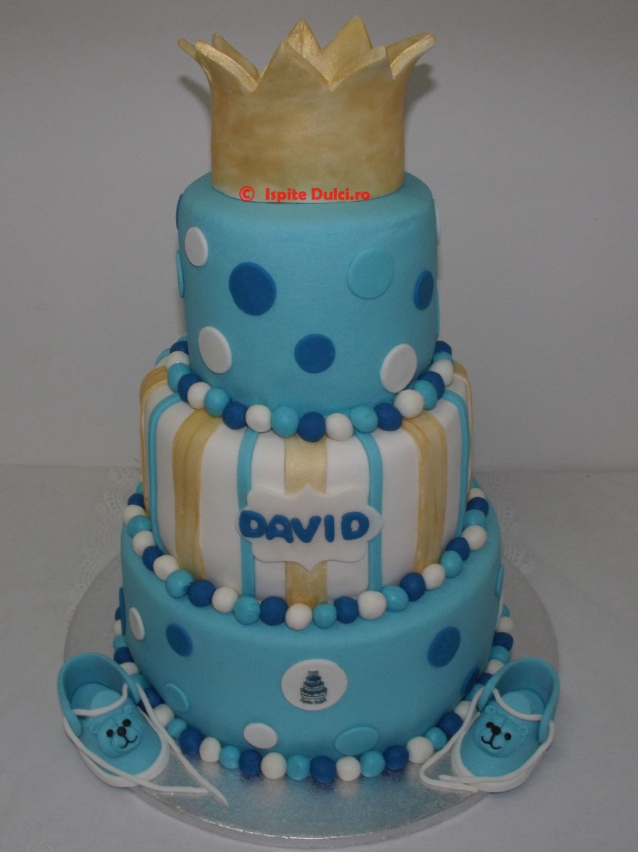 Tort de botez pentru David