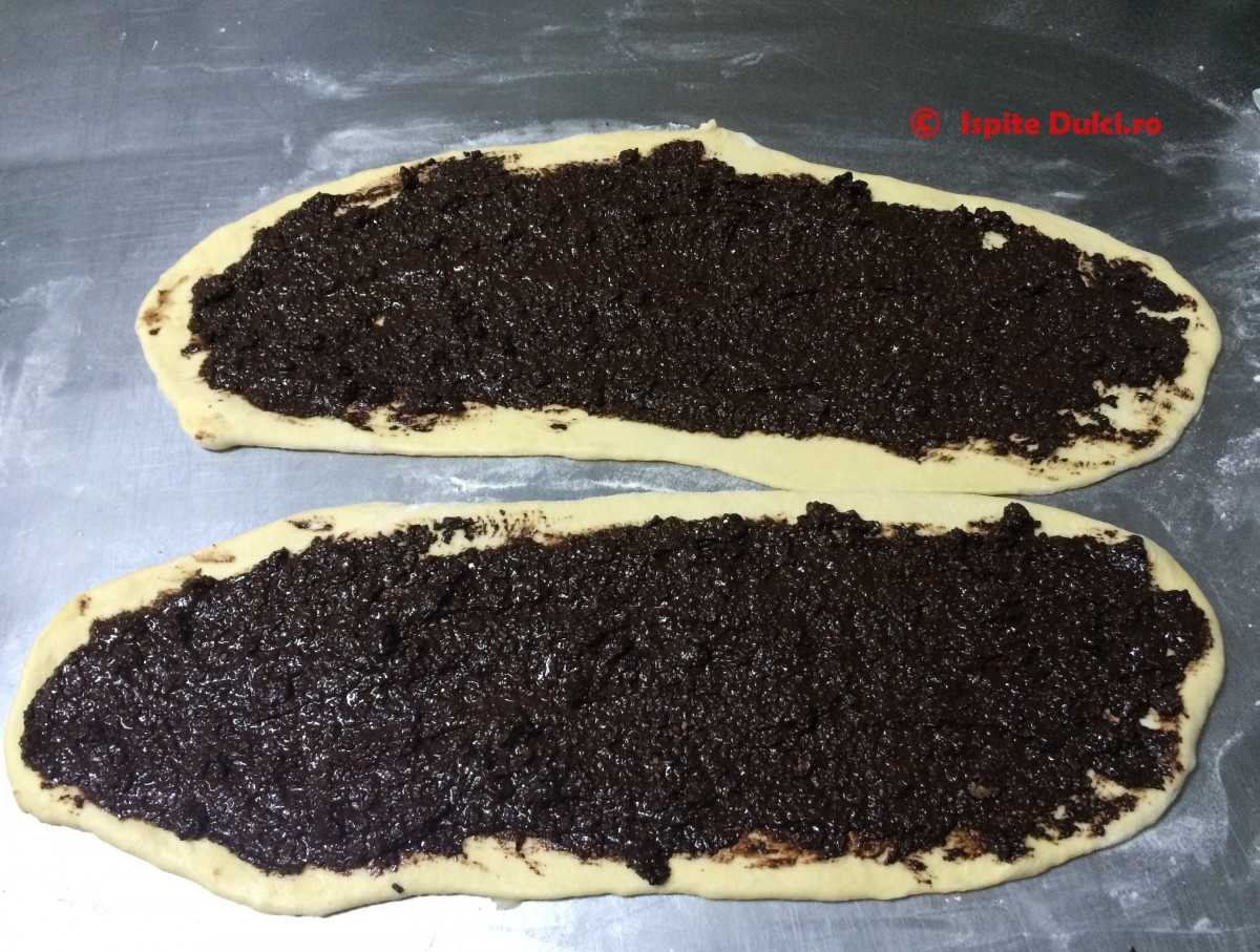 Cozonac de casa cu nuca , cacao si stafide