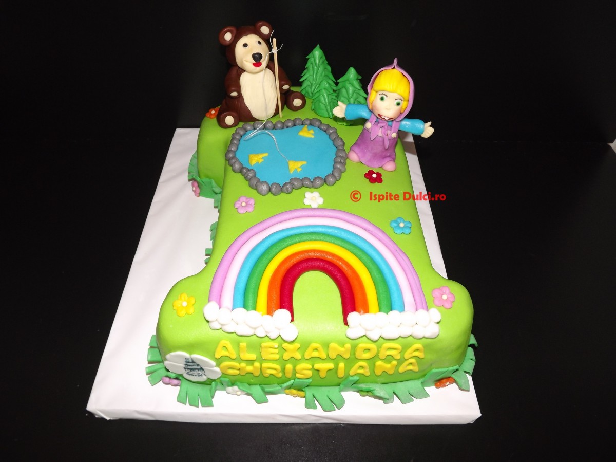 Tort 1 Masha & Bear pentru Alexandra