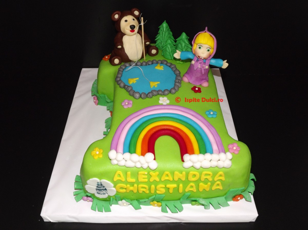 Tort 1 Masha & Bear pentru Alexandra