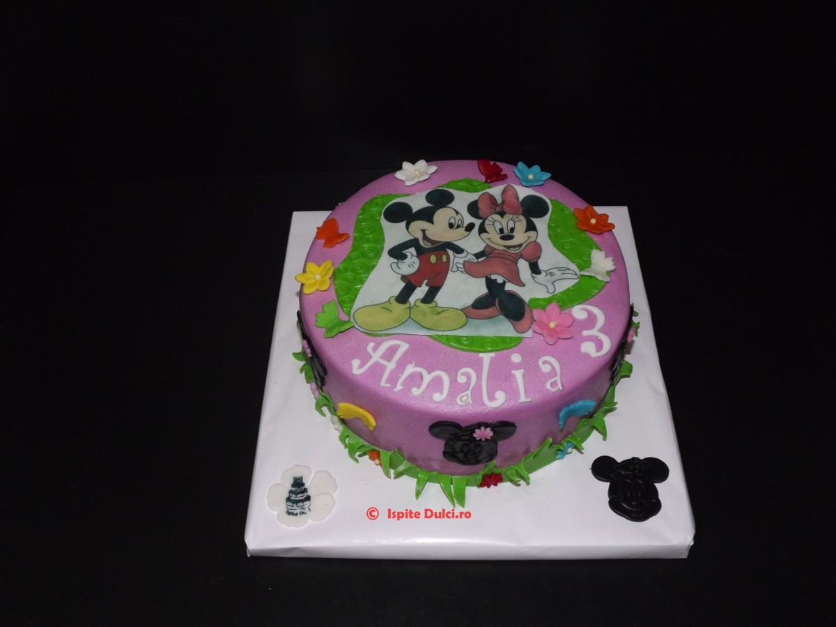 Tort cu Mickey si Minnie pt Amalia