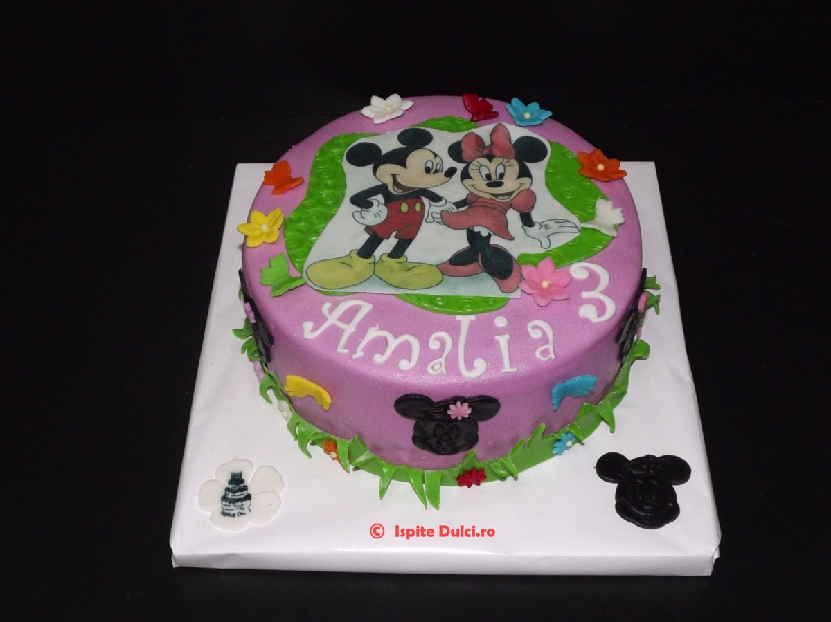 Tort cu Mickey si Minnie pt Amalia
