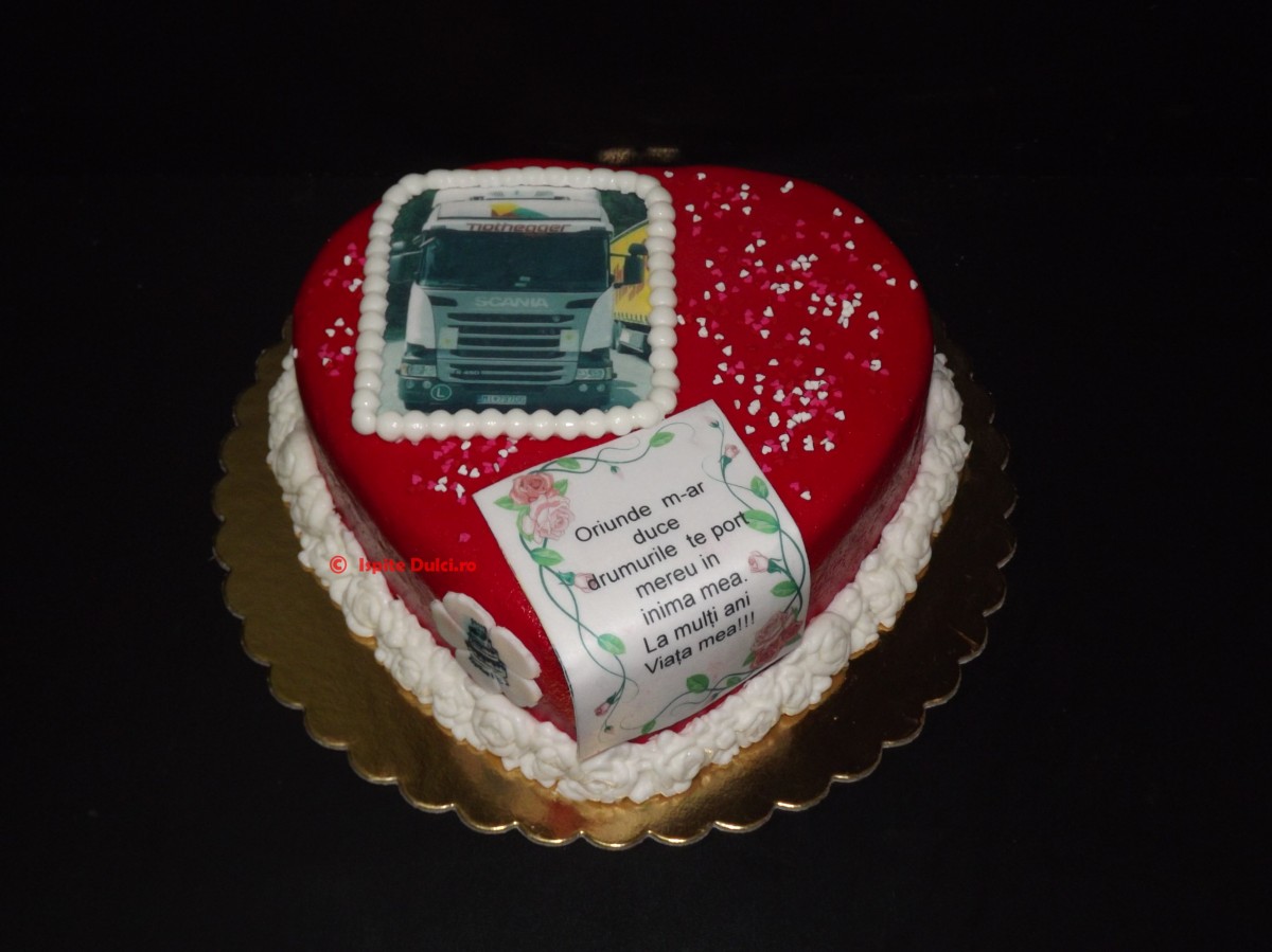 Tort inimioara cu dedicatie