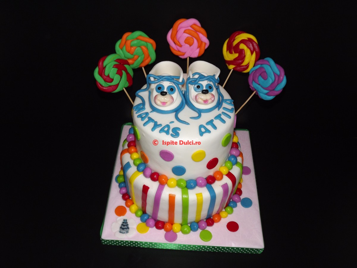 Tort de botez colorat pentru Matyas