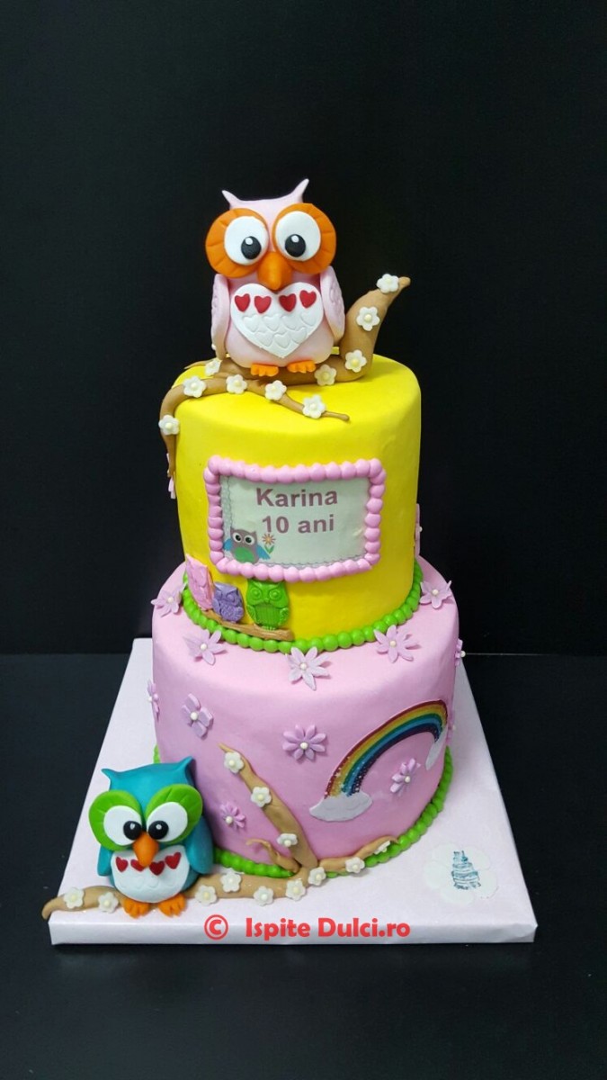 Tort cu bufnite pentru Karina