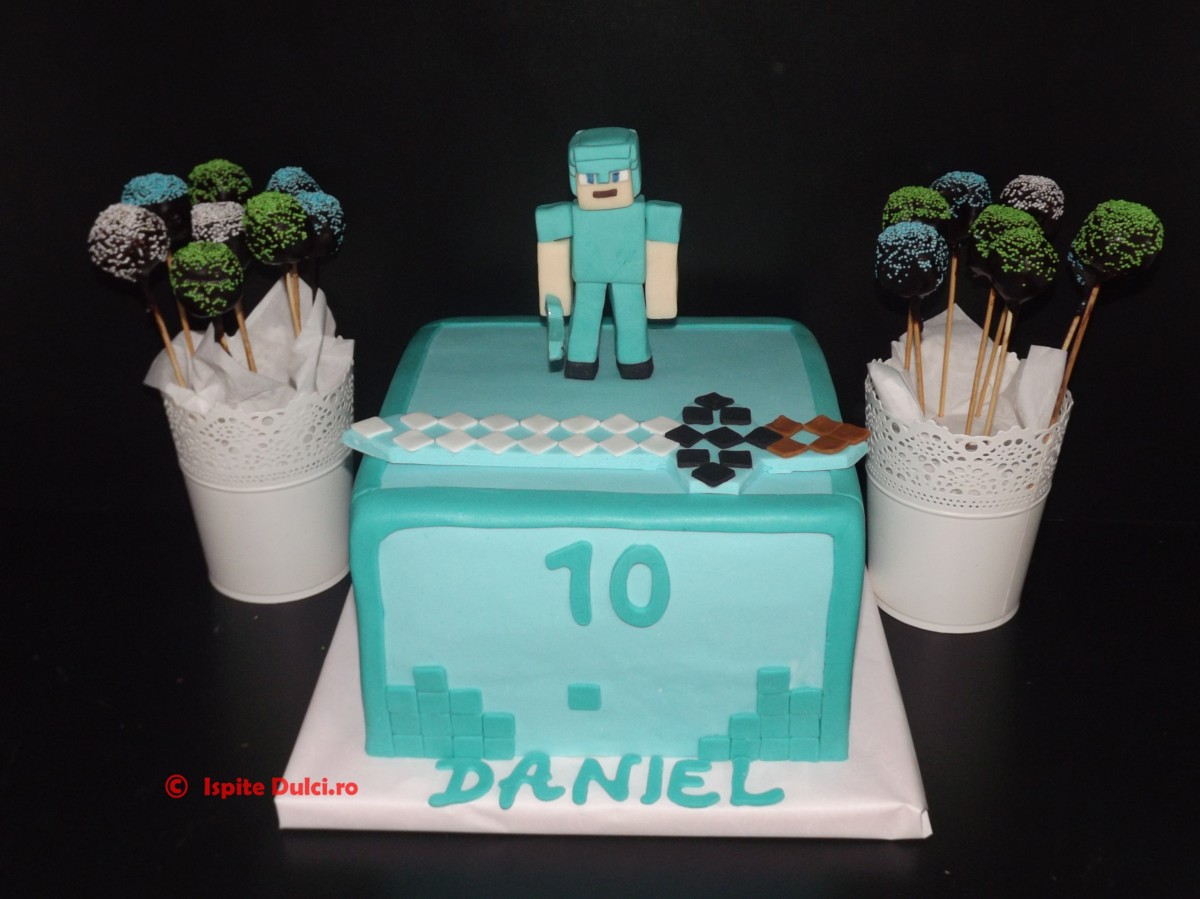Minecraft si candy bar pentru Dani