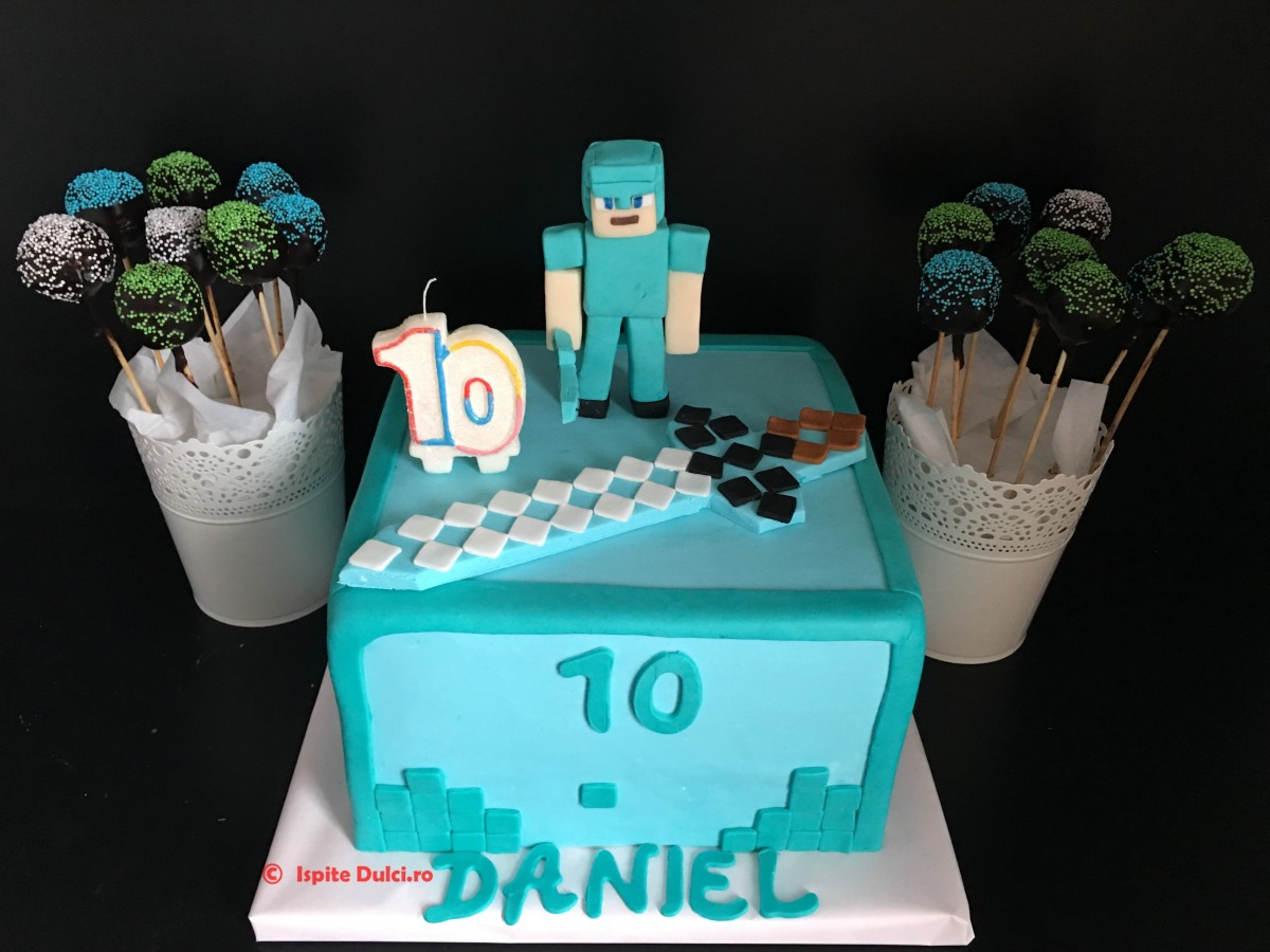 Minecraft si candy bar pentru Dani