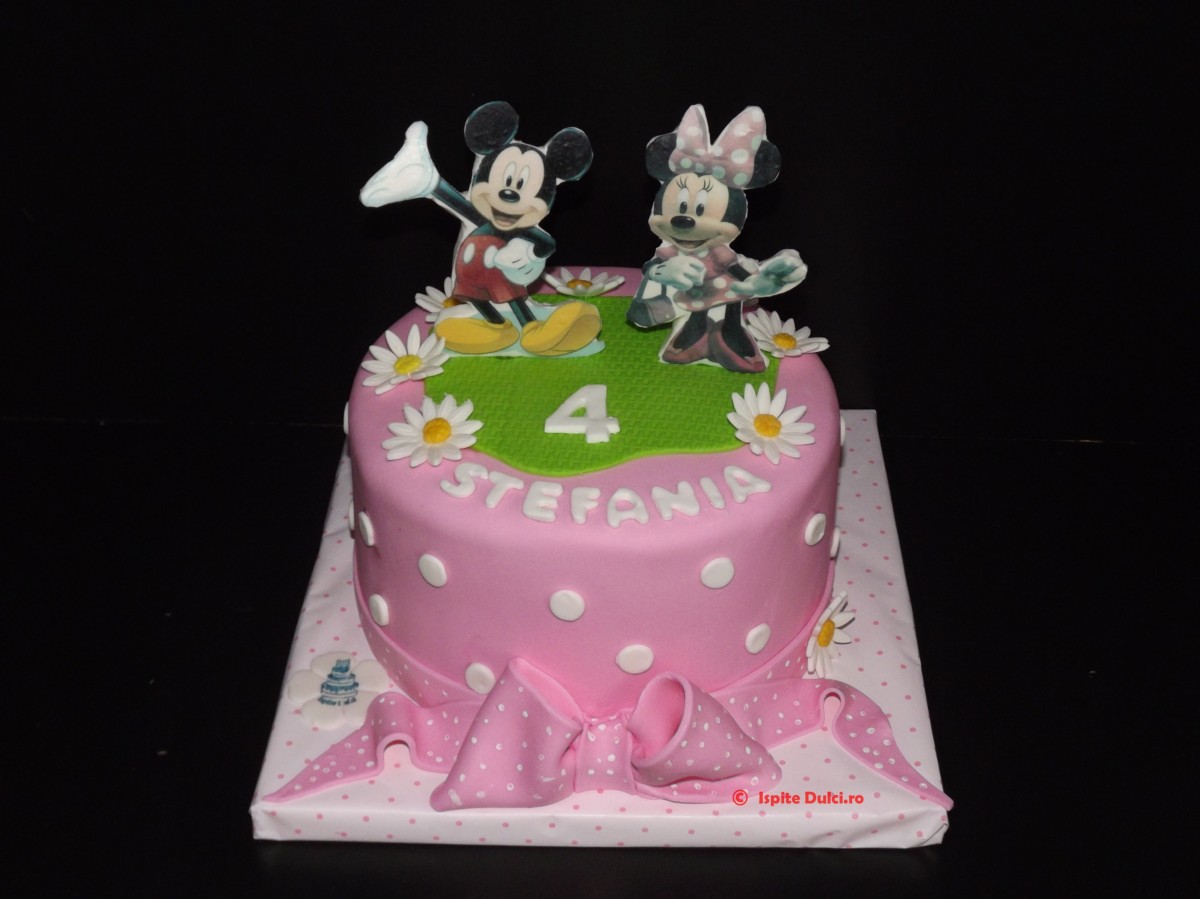 Tort cu Mickey si Minnie pentru Stefania