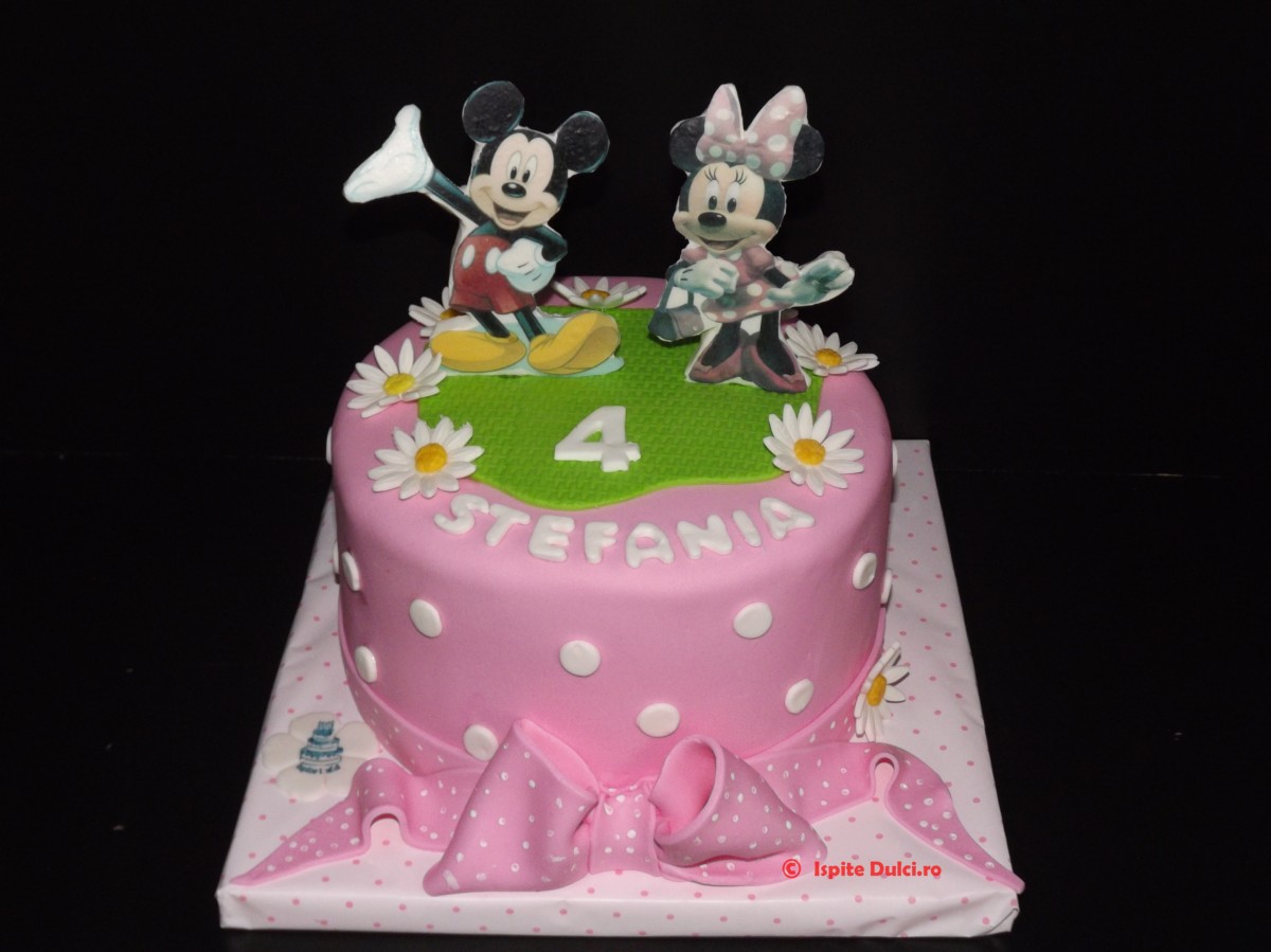 Tort cu Mickey si Minnie pentru Stefania