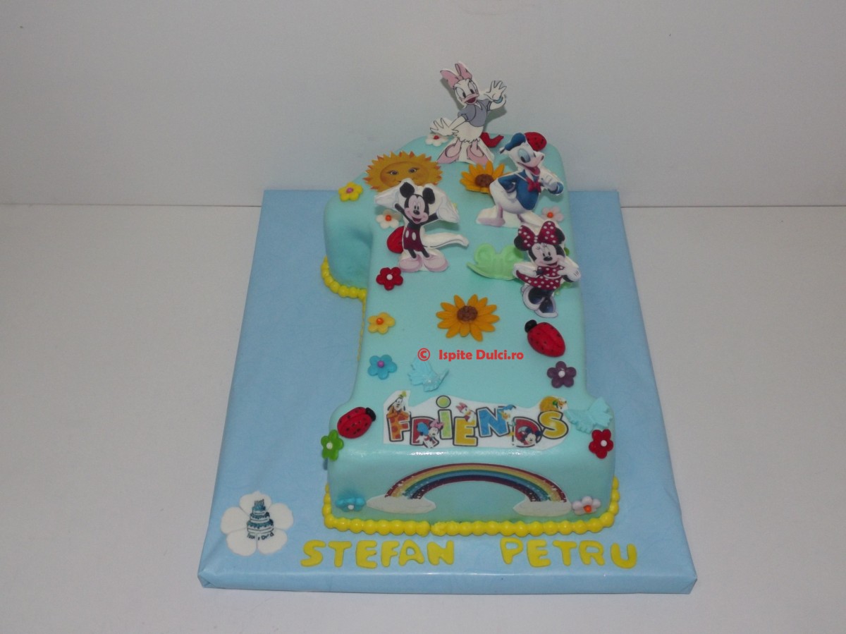 Tort 1 cu tema Disney (Mickey si Minnie) pentru Stefan