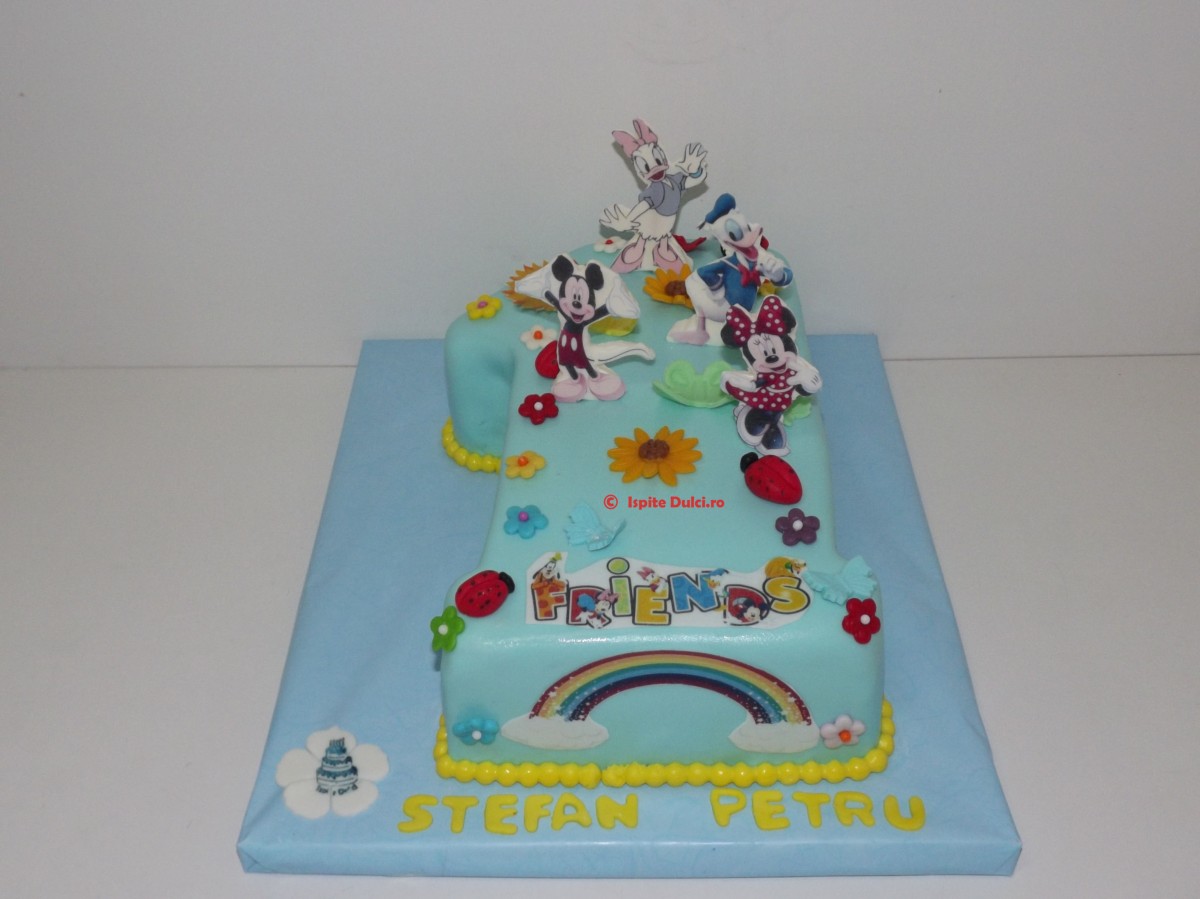 Tort 1 cu tema Disney (Mickey si Minnie) pentru Stefan