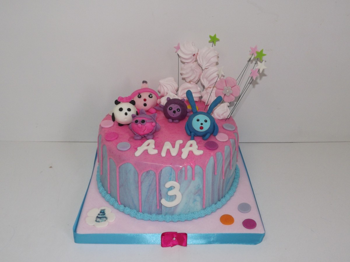 Tort cu personaje Baby Riki pentru Ana