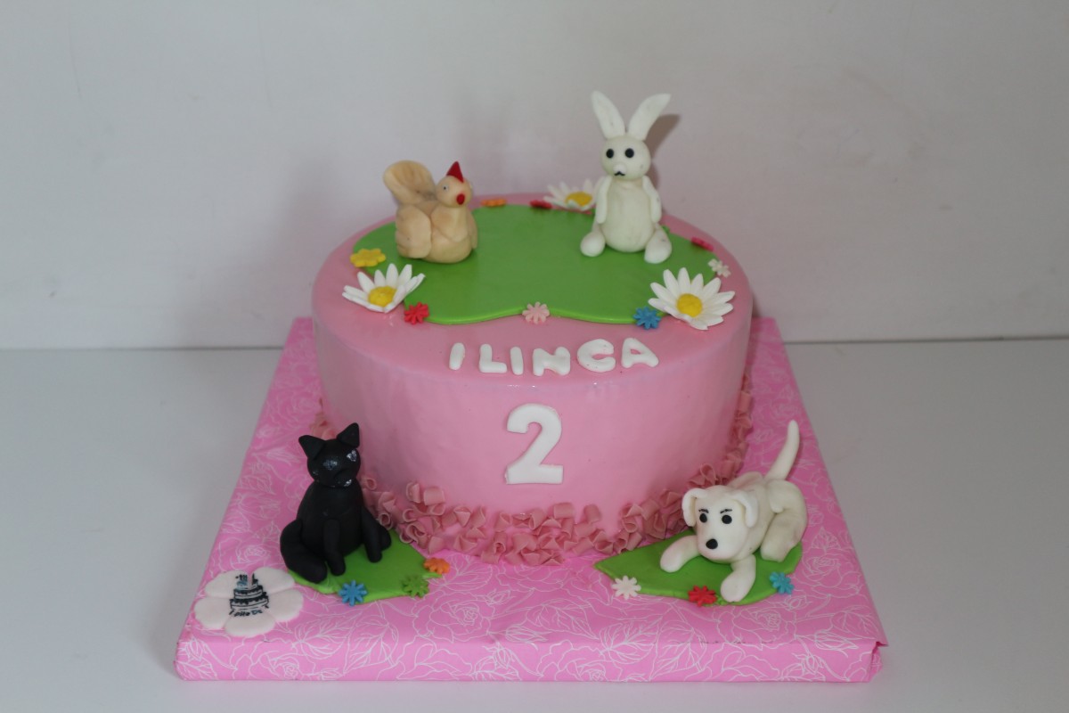 Entremet de zmeura cu animale pentru Ilinca