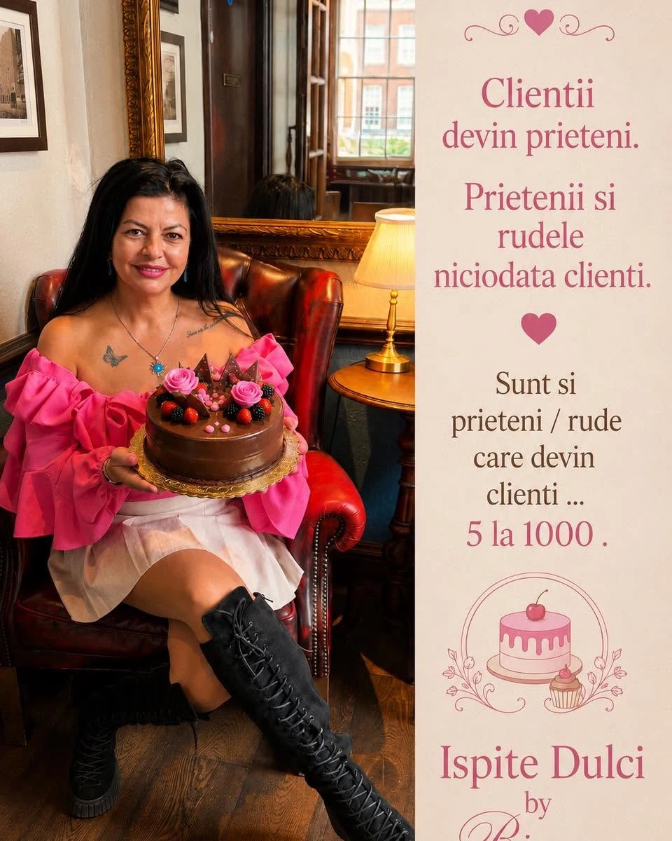 Bianca ține în mâini un tort decorat